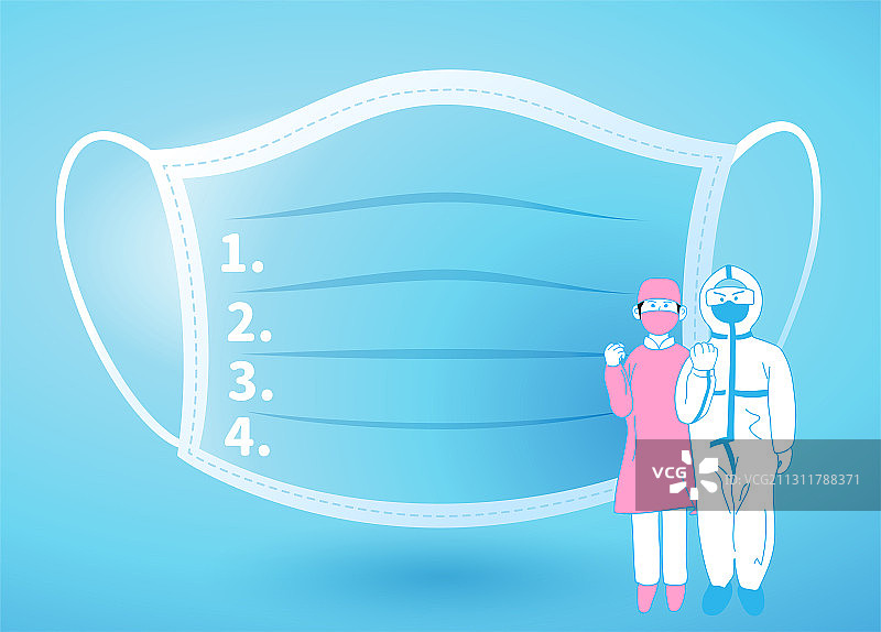 医生与护士站在口罩前图片素材