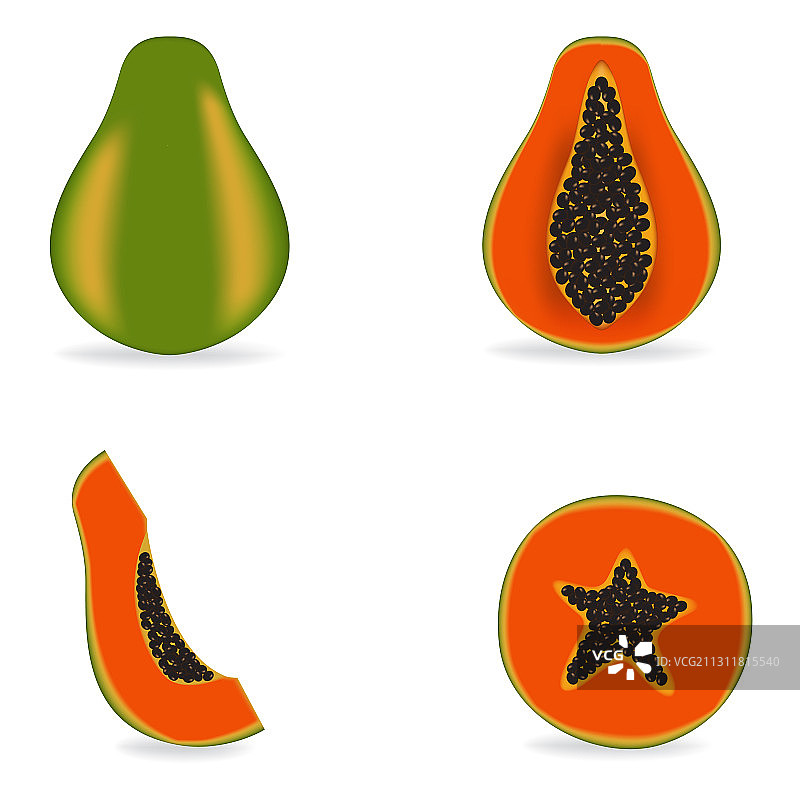 新鲜木瓜图片素材