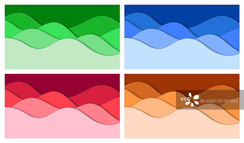 设置3d抽象背景和剪纸形状图片素材