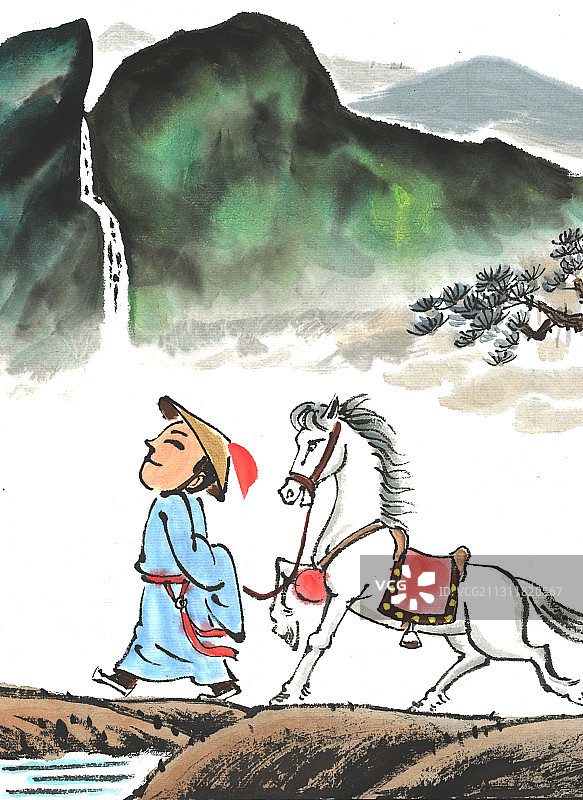 插画：行万里路图片素材