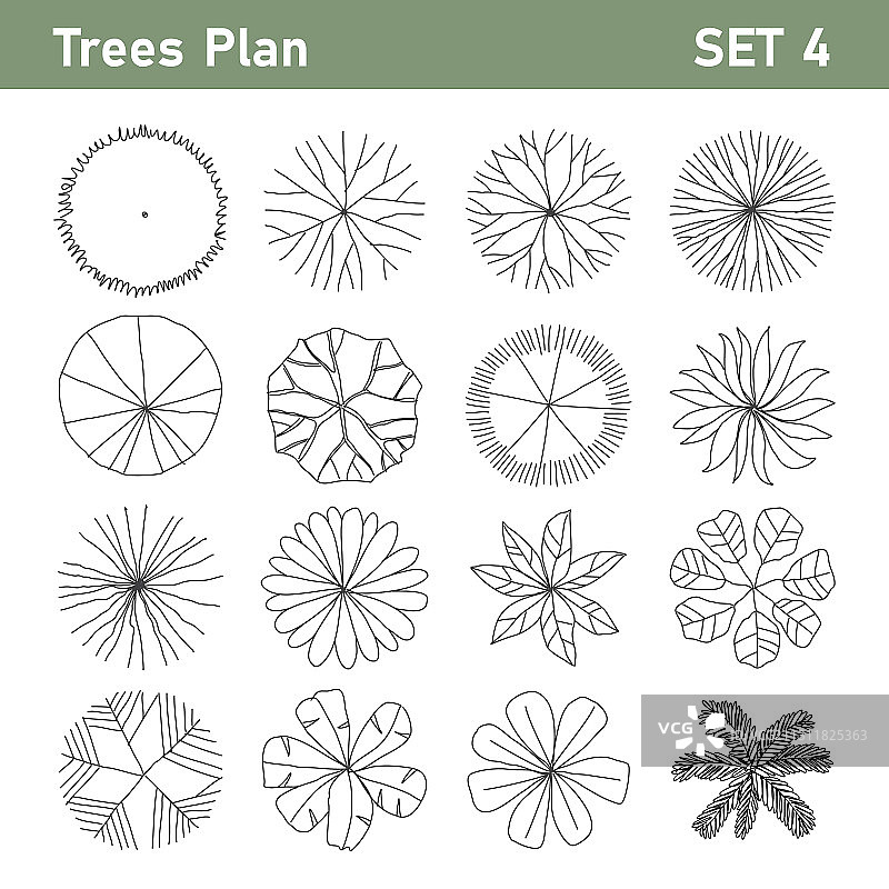 景观树木平面图（四）图片素材