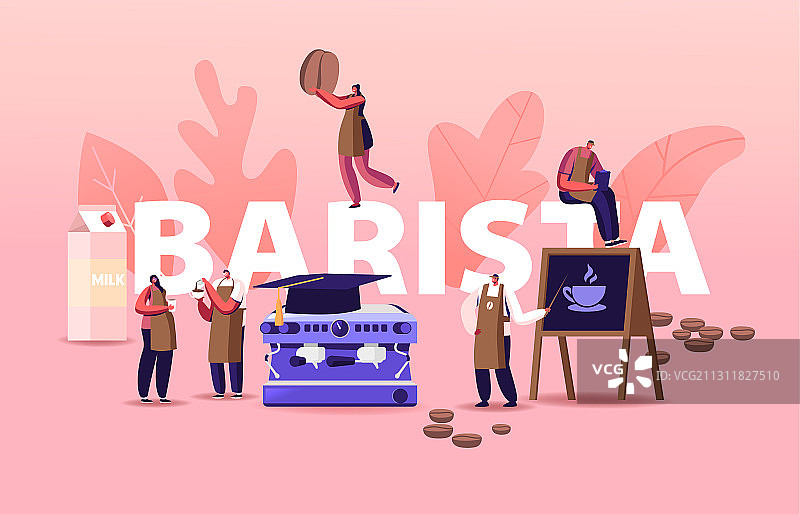 咖啡师职业概念学习图片素材