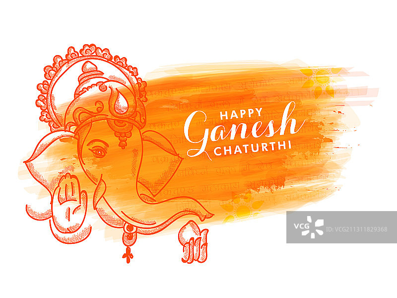 抽象背景下的象头神图片素材