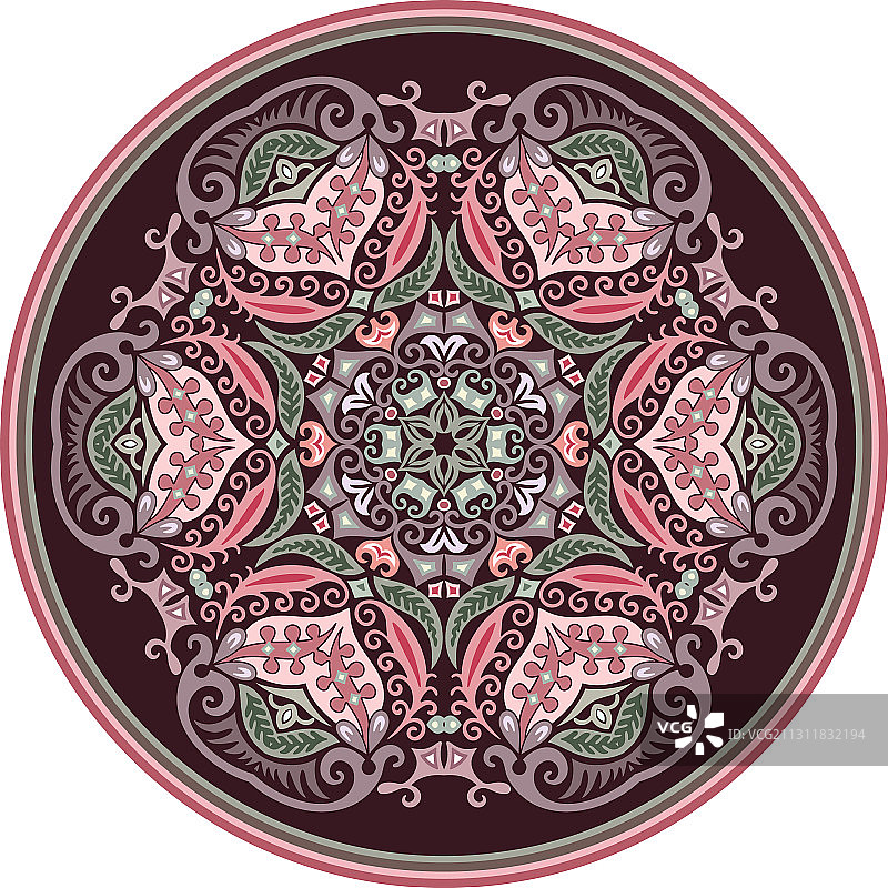 民族抽象花朵图片素材