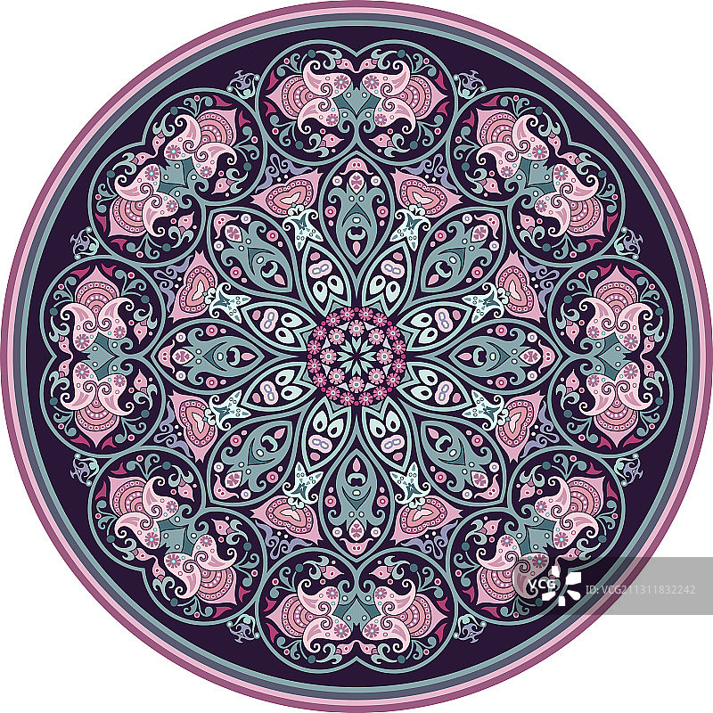 民族抽象花朵图片素材