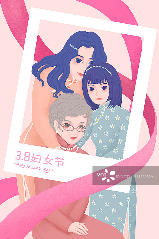 三八妇女节女性合影图片素材