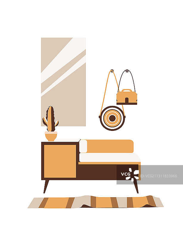 可爱的舒适房间内景图片素材