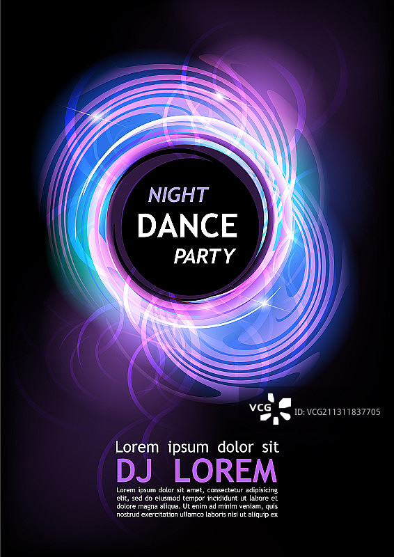 迪斯科舞曲派对夜店设计图片素材