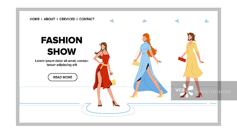 魅力时装秀服装展示图片素材