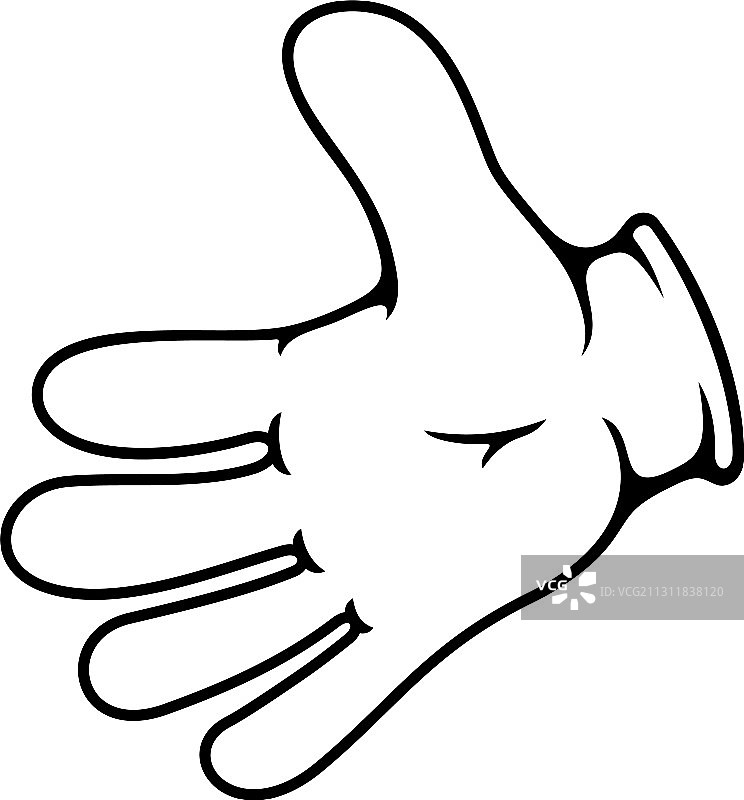 伸出的手，孤立的问候符号图片素材