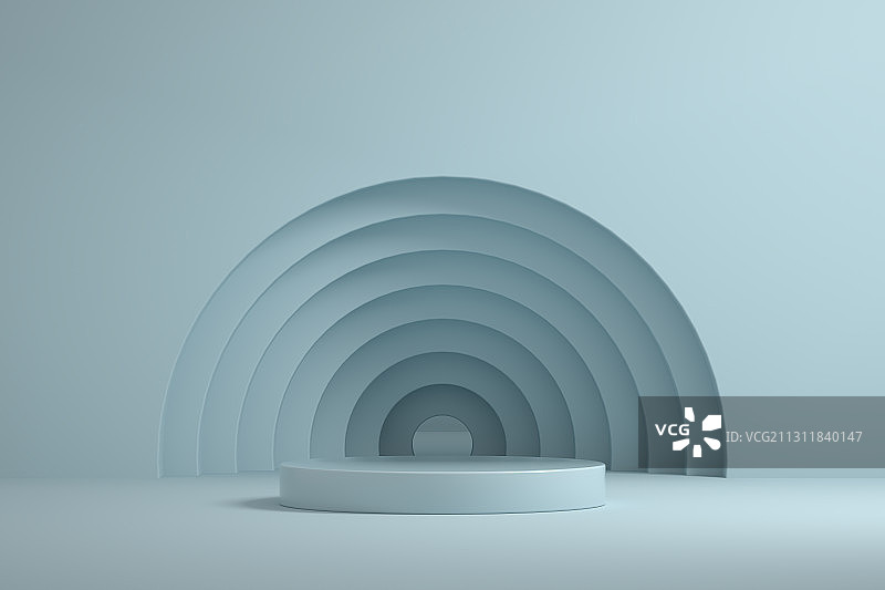 简洁几何体电商展示背景，三维图形图片素材