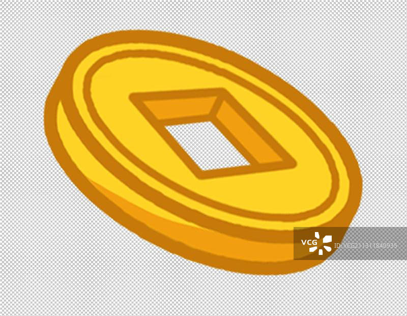 一枚金币图片素材