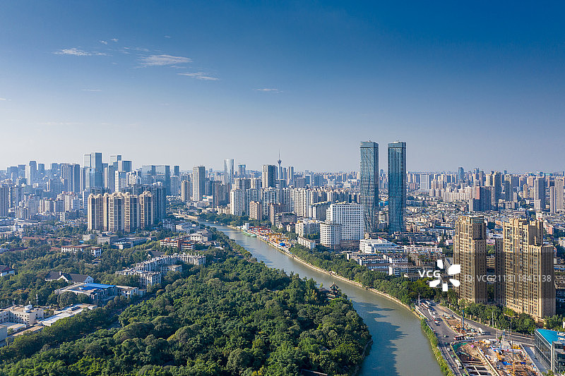 航拍成都地标建筑图片素材