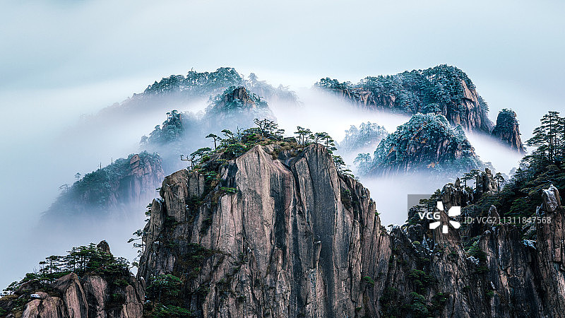 云锁青松图片素材