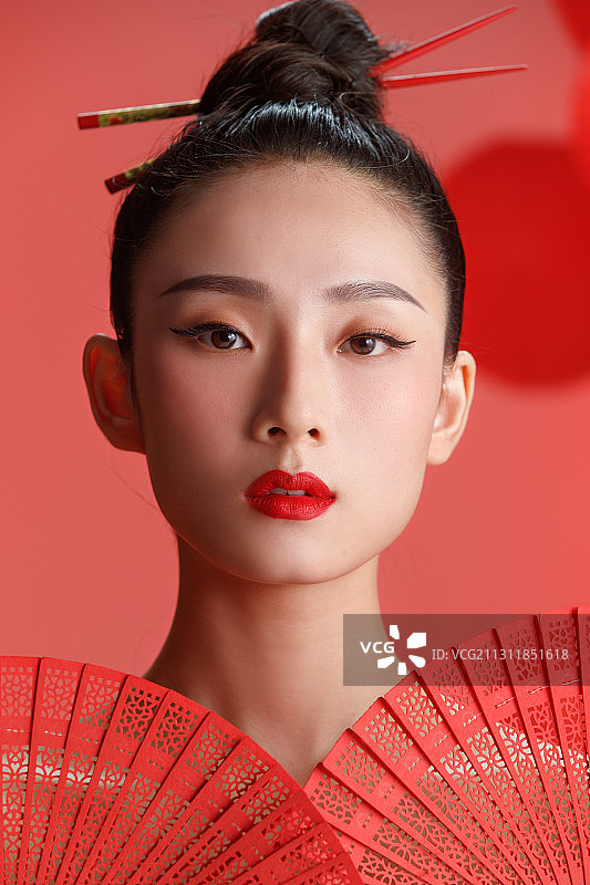 彩妆美女肖像图片素材