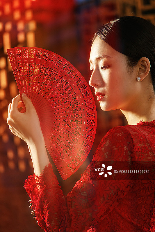 节日美女肖像图片素材