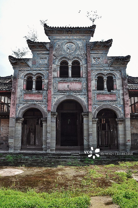 四川宜宾玄义玫瑰教堂 被遗弃的乡村修道院图片素材