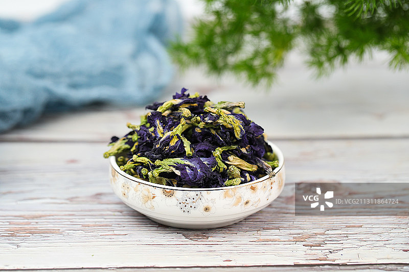 蝶豆花干图片素材