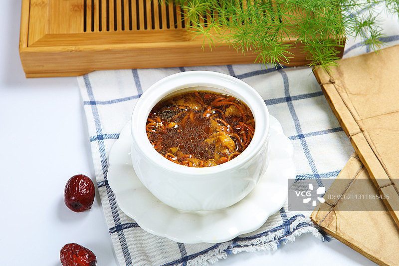 虫草花煲鸡图片素材