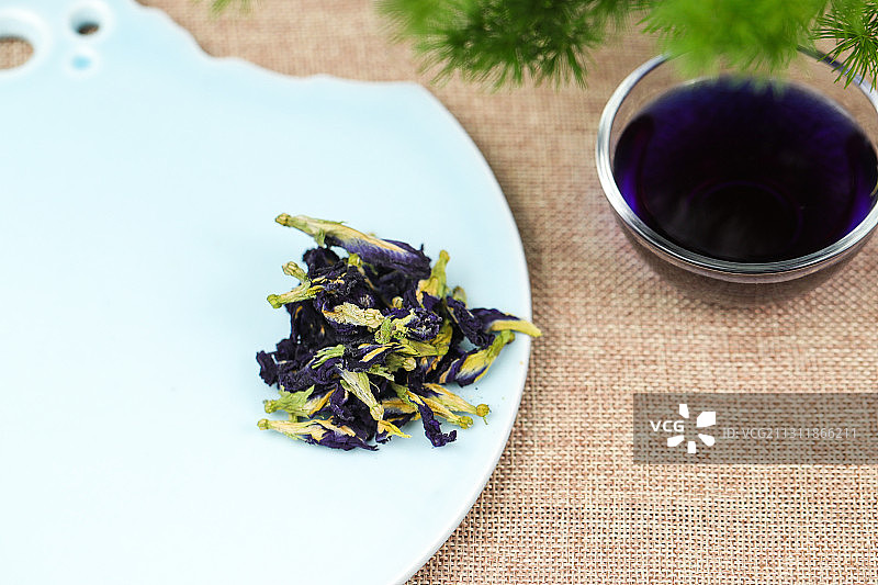 蝶豆花茶图片素材