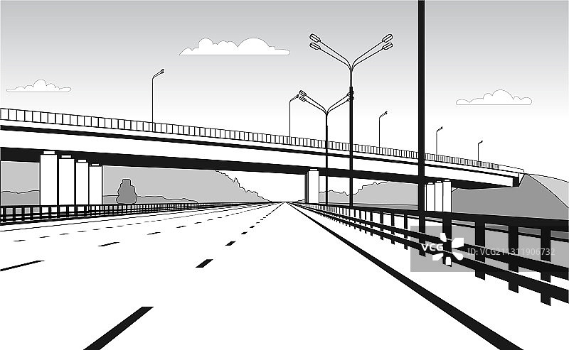 立交桥道路交叉口图片素材