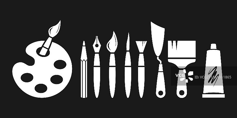 学校等艺术图标模具合集图片素材