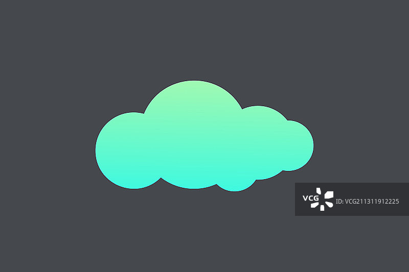 绿色云朵极简现代设计图片素材