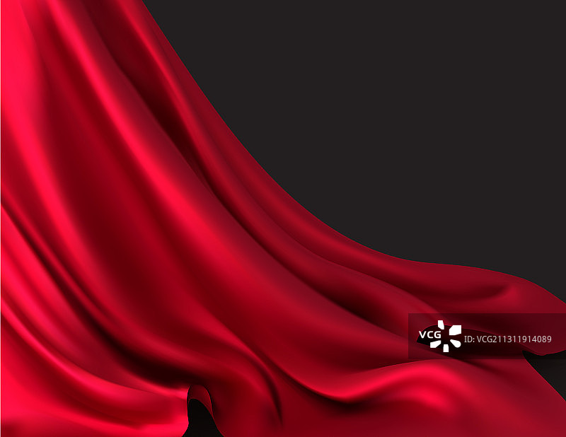 奢华红色织物或液体波浪背景图片素材