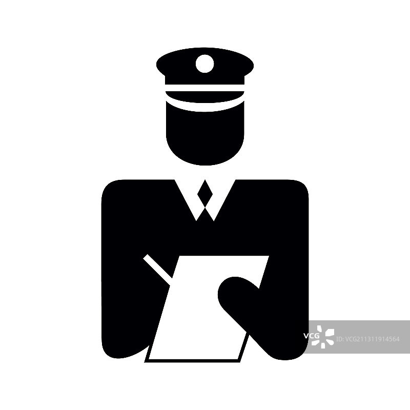 身穿制服开罚单的警察图片素材