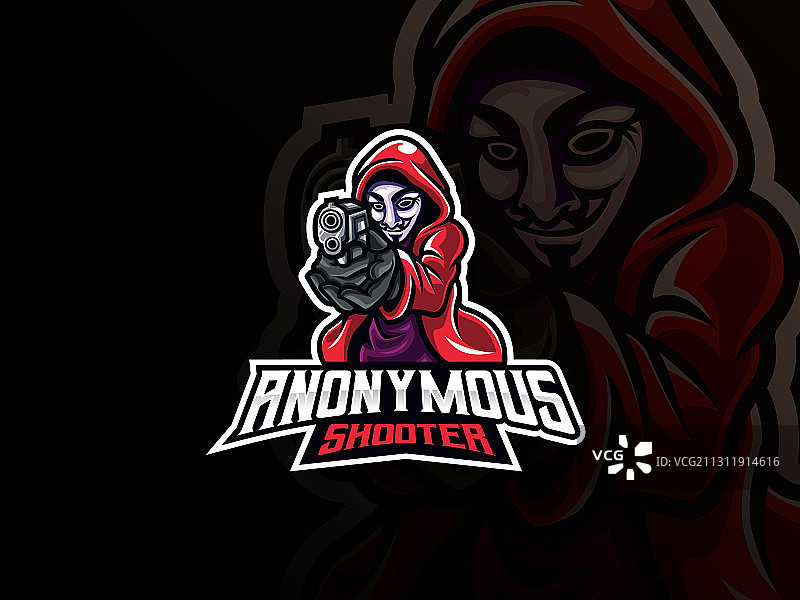 匿名吉祥物运动标志设计图片素材