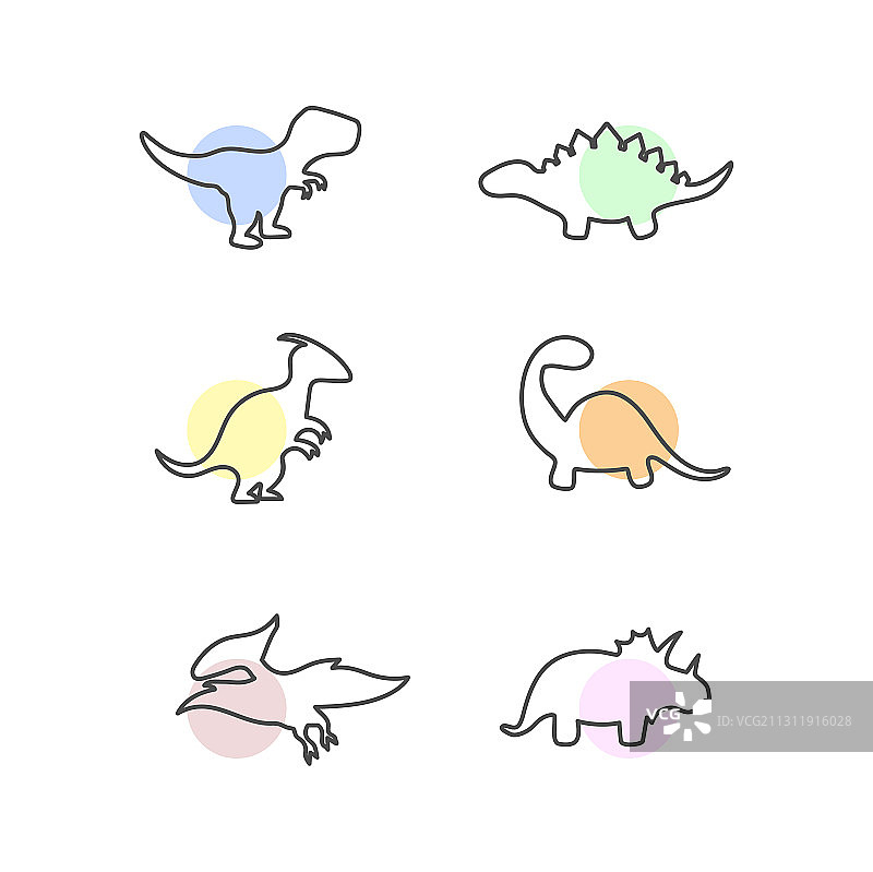 恐龙图标合集图片素材