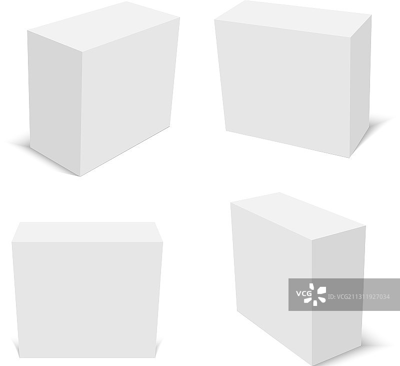 白色纸板箱样机图片素材