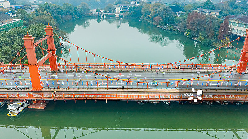 广西壮族自治区桂林市2020年马拉松赛跑航拍摄影图片素材