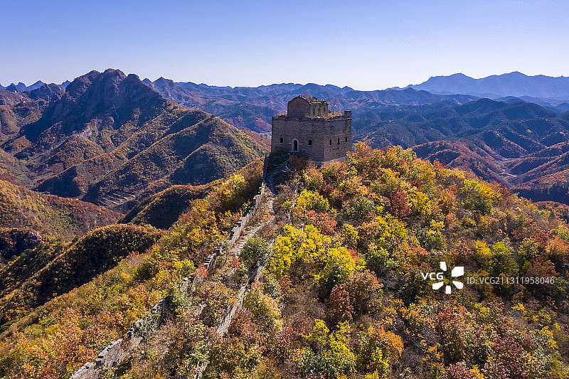 河北秦皇岛：董家品明长城秋色图片素材