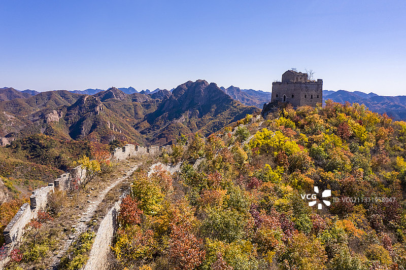 河北秦皇岛：董家品明长城秋色图片素材