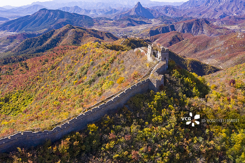 河北秦皇岛：董家品明长城秋色图片素材