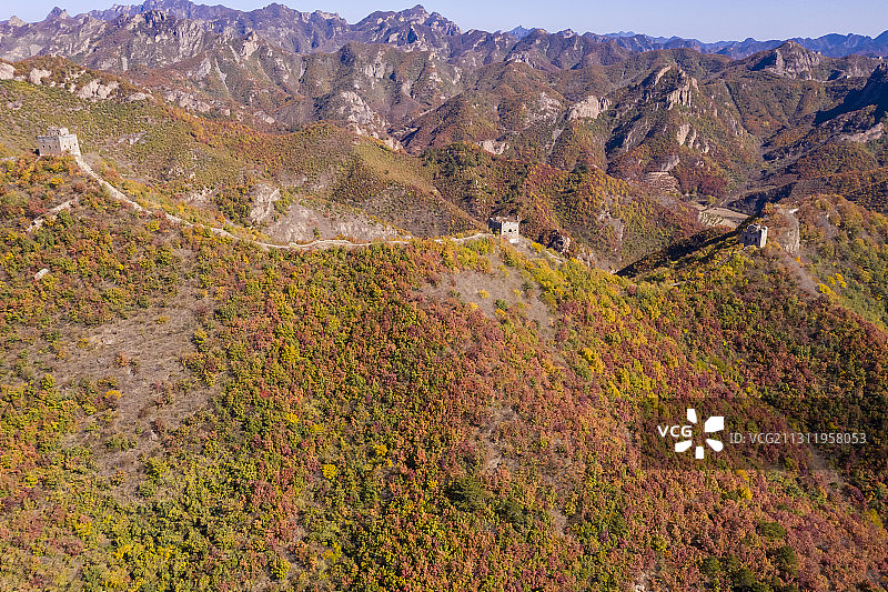 河北秦皇岛：董家品明长城秋色图片素材