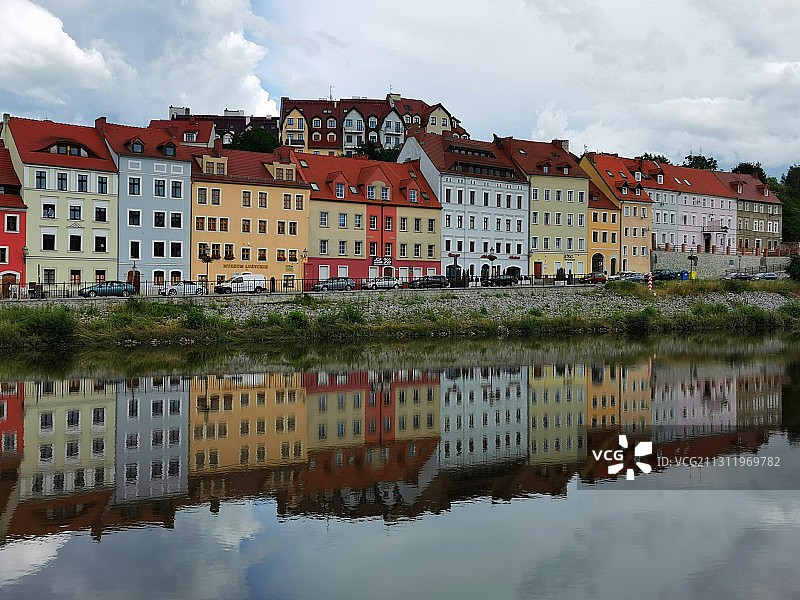 德国湖畔建筑风光图片素材