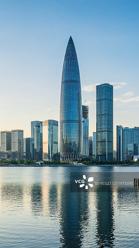 广东省深圳市南山区人才公园城市天际线图片素材