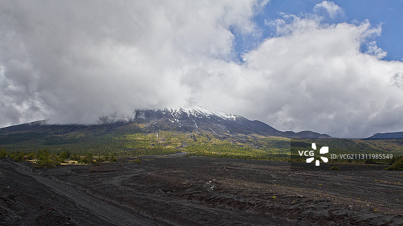 火山景观对天空的风景图片素材