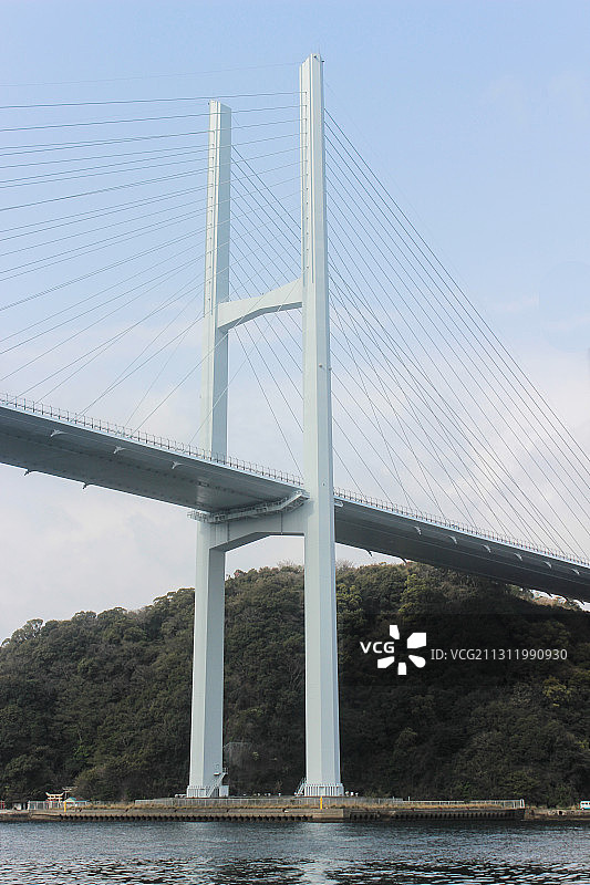 日本长崎市悬索桥景色图片素材