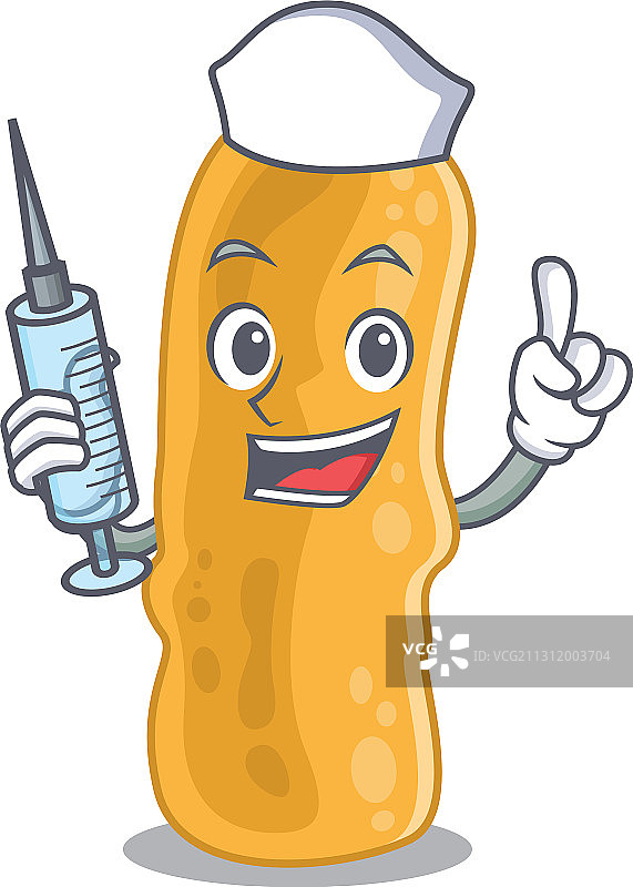 可爱的护士志贺氏菌吉祥物设计图片素材