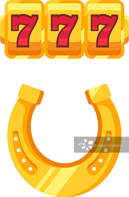 彩票老虎机赌场头奖中奖777三连图片素材