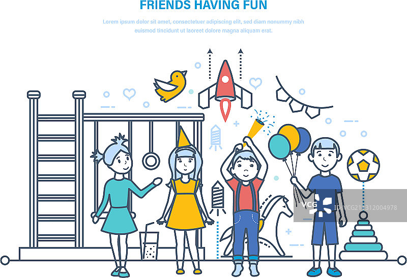 孩子们在游乐场玩耍图片素材