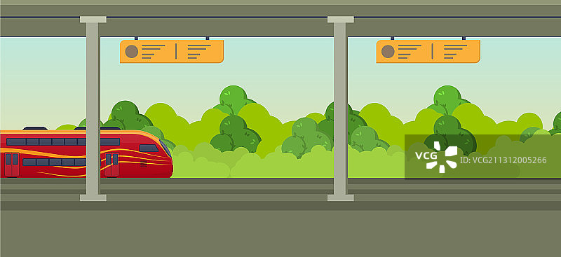 火车站上的现代快速列车图片素材