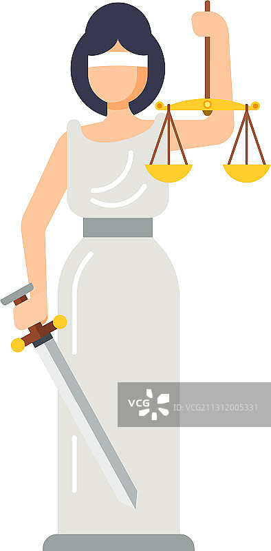 古代正义女神忒弥斯雕像图片素材