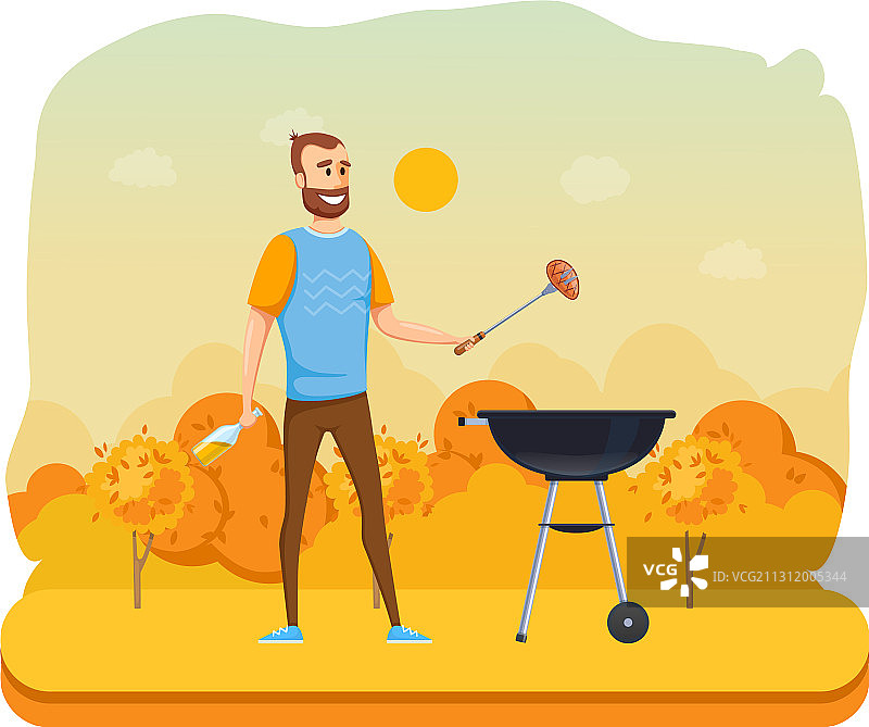 秋季公园户外野餐图片素材