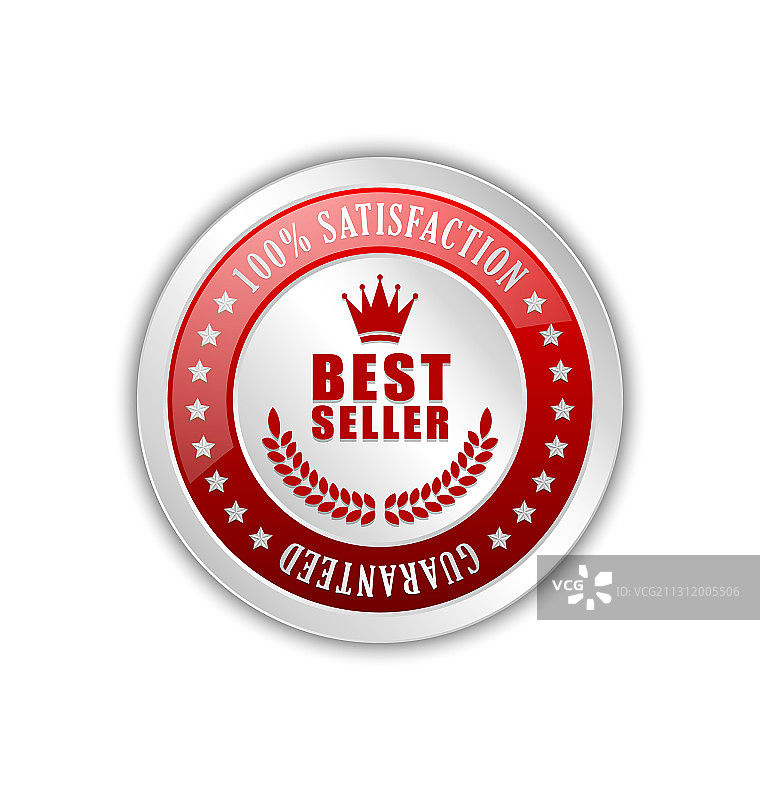 白色背景上的畅销商品徽章图片素材