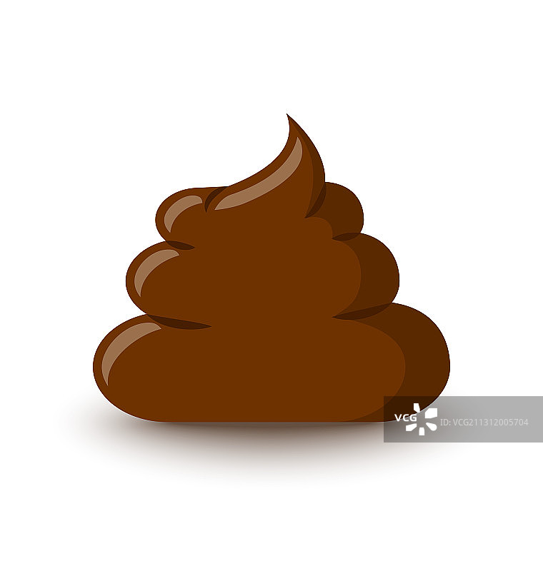 白色背景上的棕色便便图标图片素材