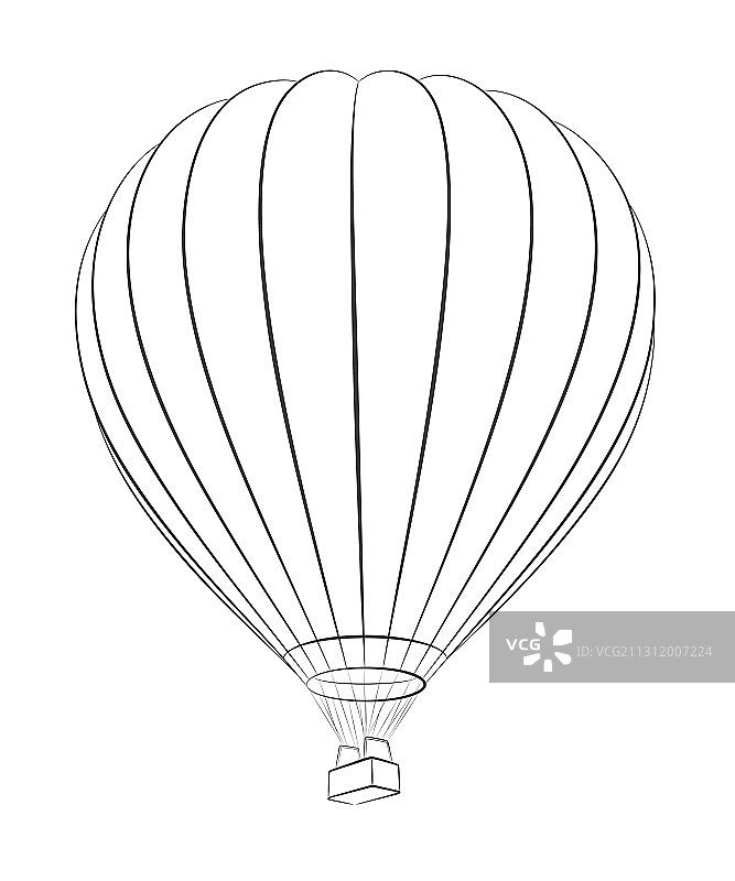 热气球草图图片素材